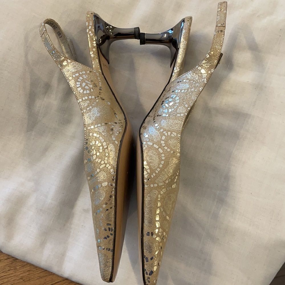 PETER KAISER GOLD MIRO SHOES. NEW - Picture 7 of 10